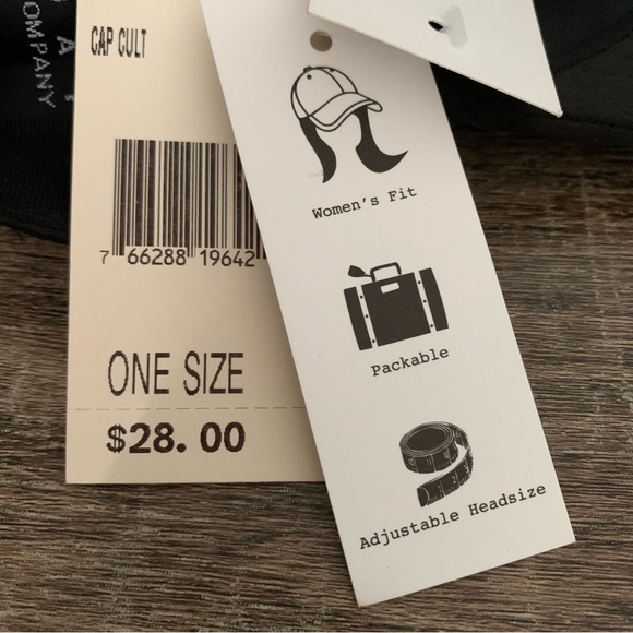 Women’s Size AUGUST HAT COMPANY Satin Polyester Black Hopeless Romantic Cap NWT - Picture 12 of 14